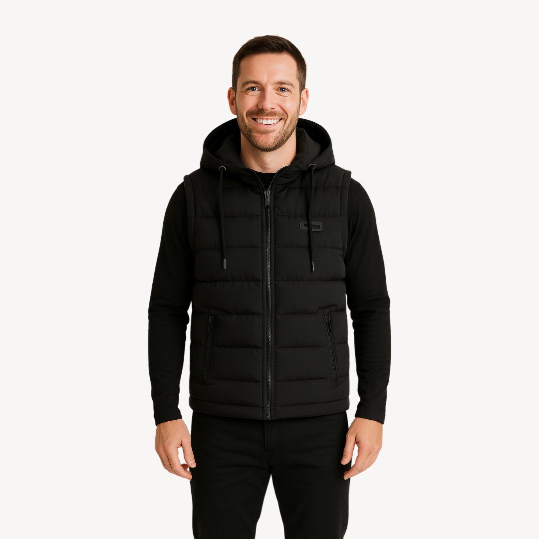 Puffer Vest with Hood for Men