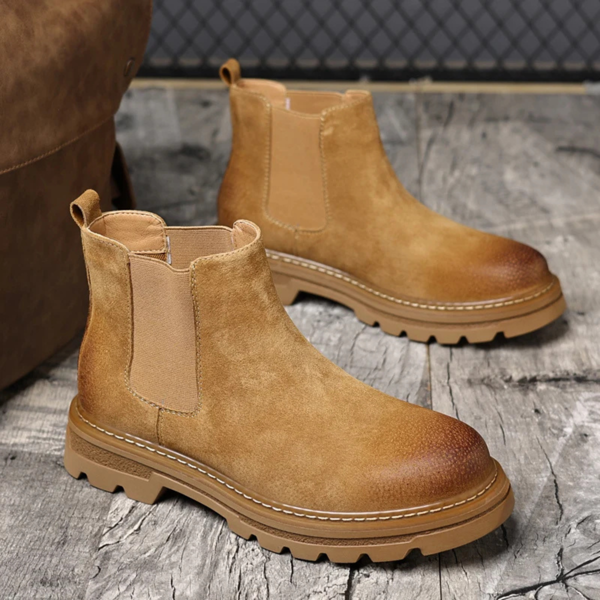 The Cardiff Bay Men's Comfortable Suede Chelsea Boots