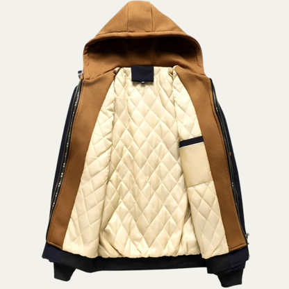 The Courmayeur Men’s Winter Thick Fleece Bomber Hooeded Jacket