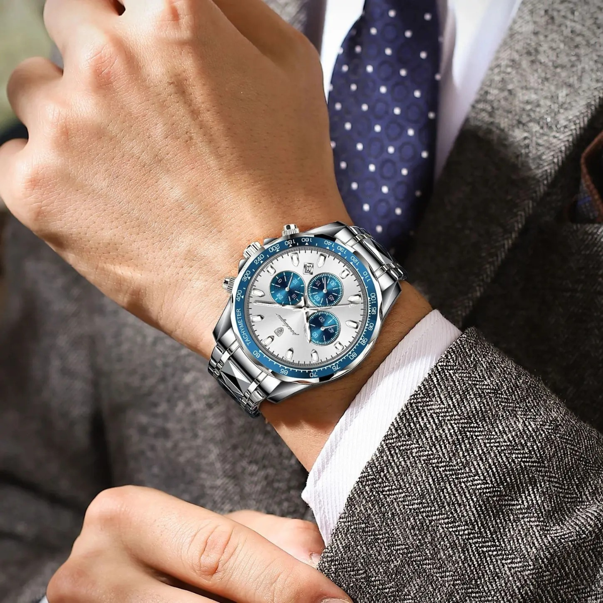 The Dubai Men’s Luxury Stainless Steel Waterproof Watch