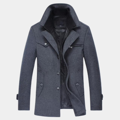 Wool Blend Business Coat
