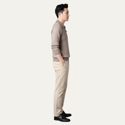 Men’s Tailored Zip Up Knit Sweater