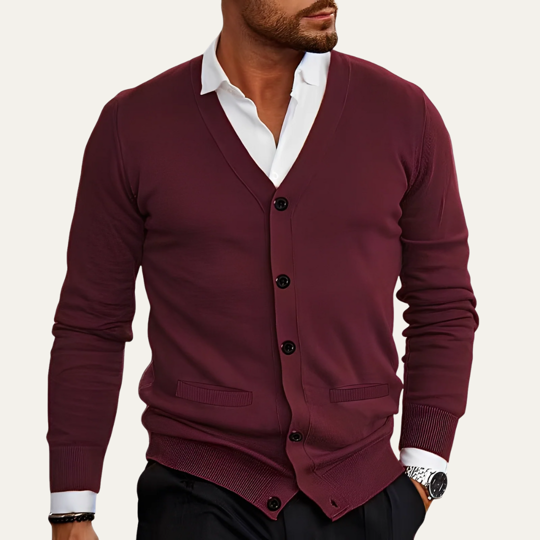 Men’s Classic Fine Knit Button Cardigan