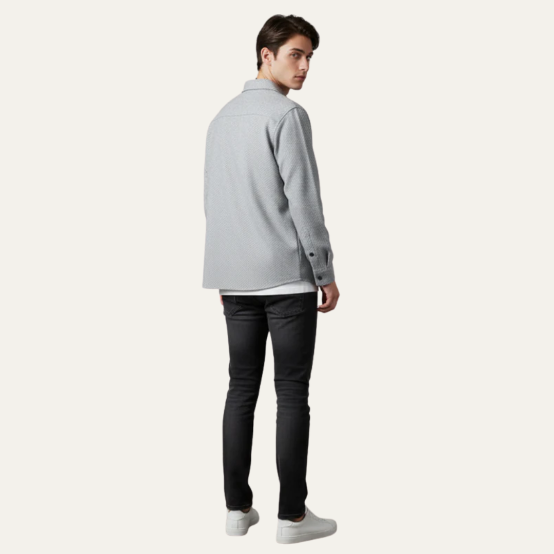 Men’s Textured Quilted Shacket