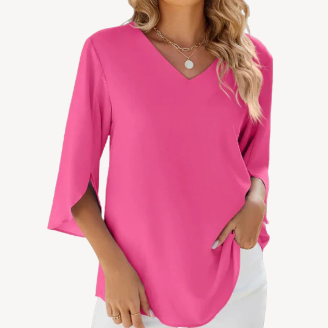 V-Neck Dolman Sleeve Blouse Women