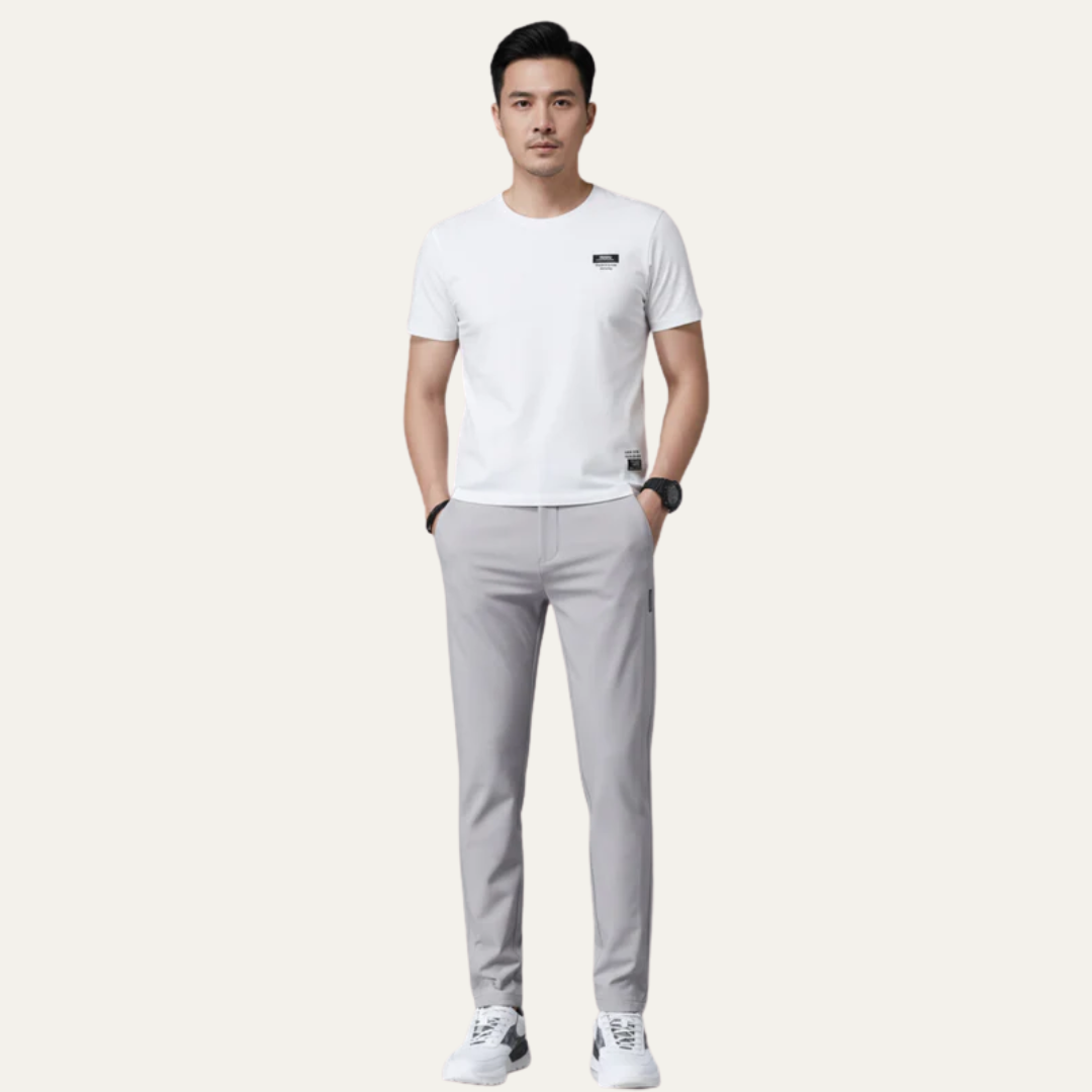 Men’s Slim Fit Flat Front Stretch Pants