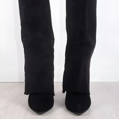 Ladies Soft Leather Low Heel Boots