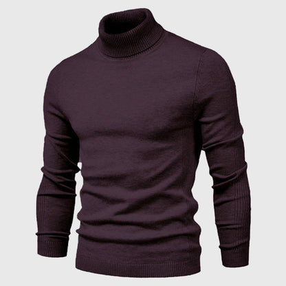 Men's Turtleneck Jumper – Soft Washable Knit for Autumn Layering