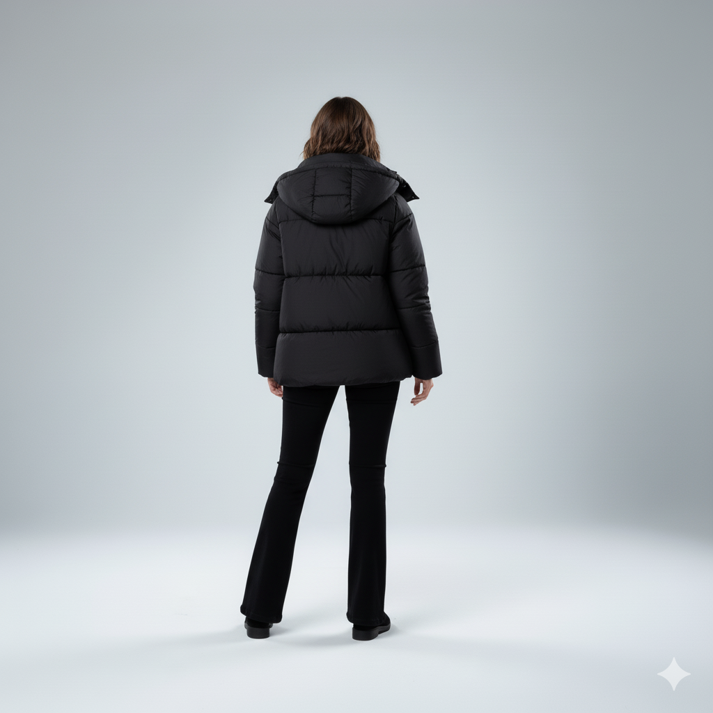 Jasmine | Padded Jacket - Oversized Quilted Hooded Winter Coat for Women