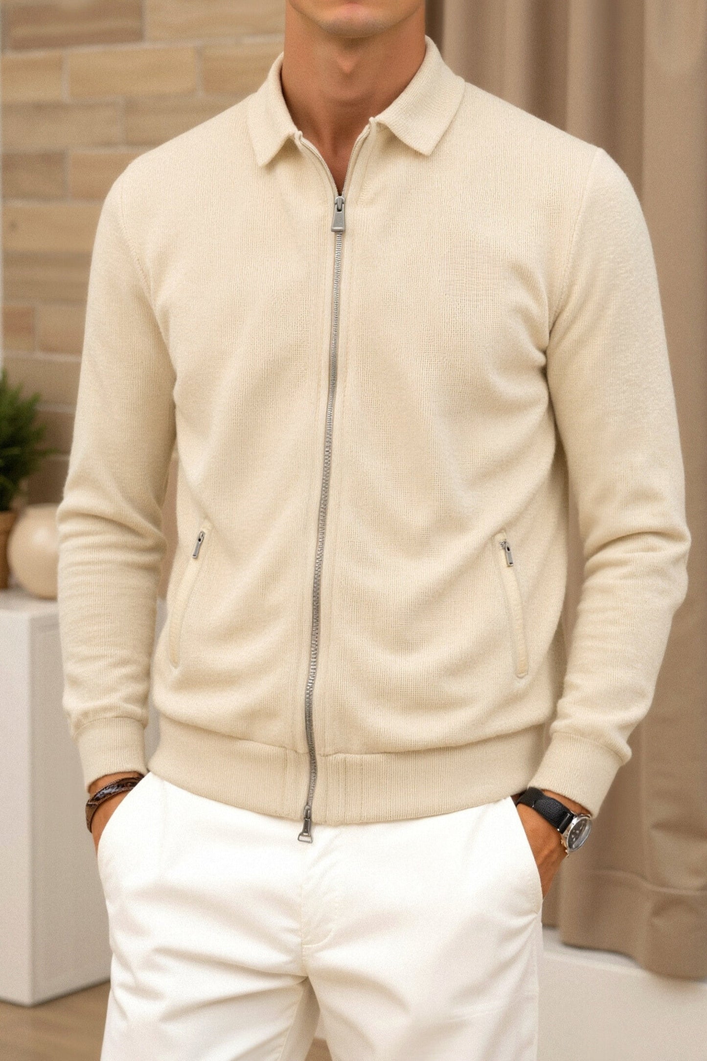 Jesse - Old Money Beige Jacket Men