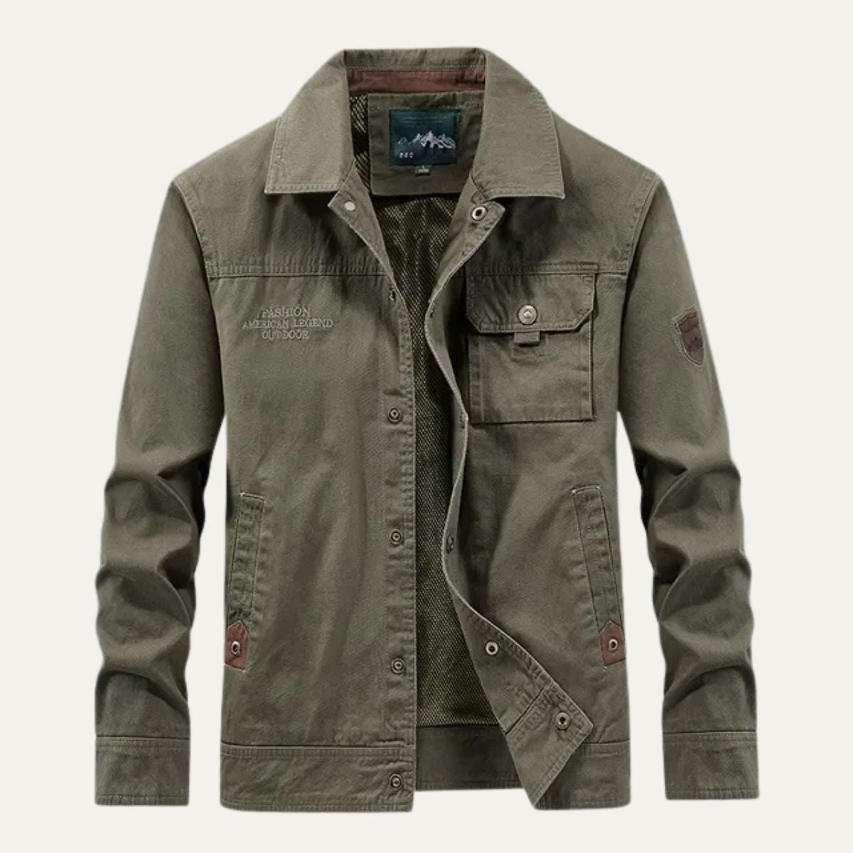 Men’s Embroidered Patch Detail Field Jacket