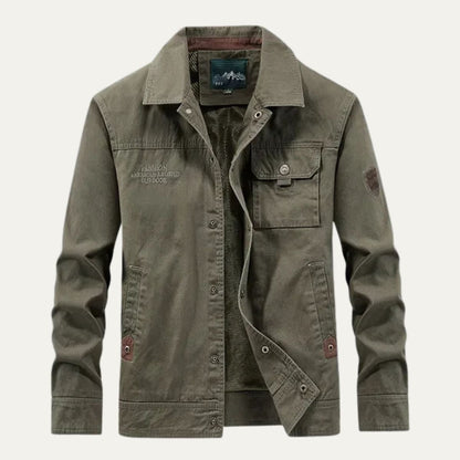 Men’s Embroidered Patch Detail Field Jacket