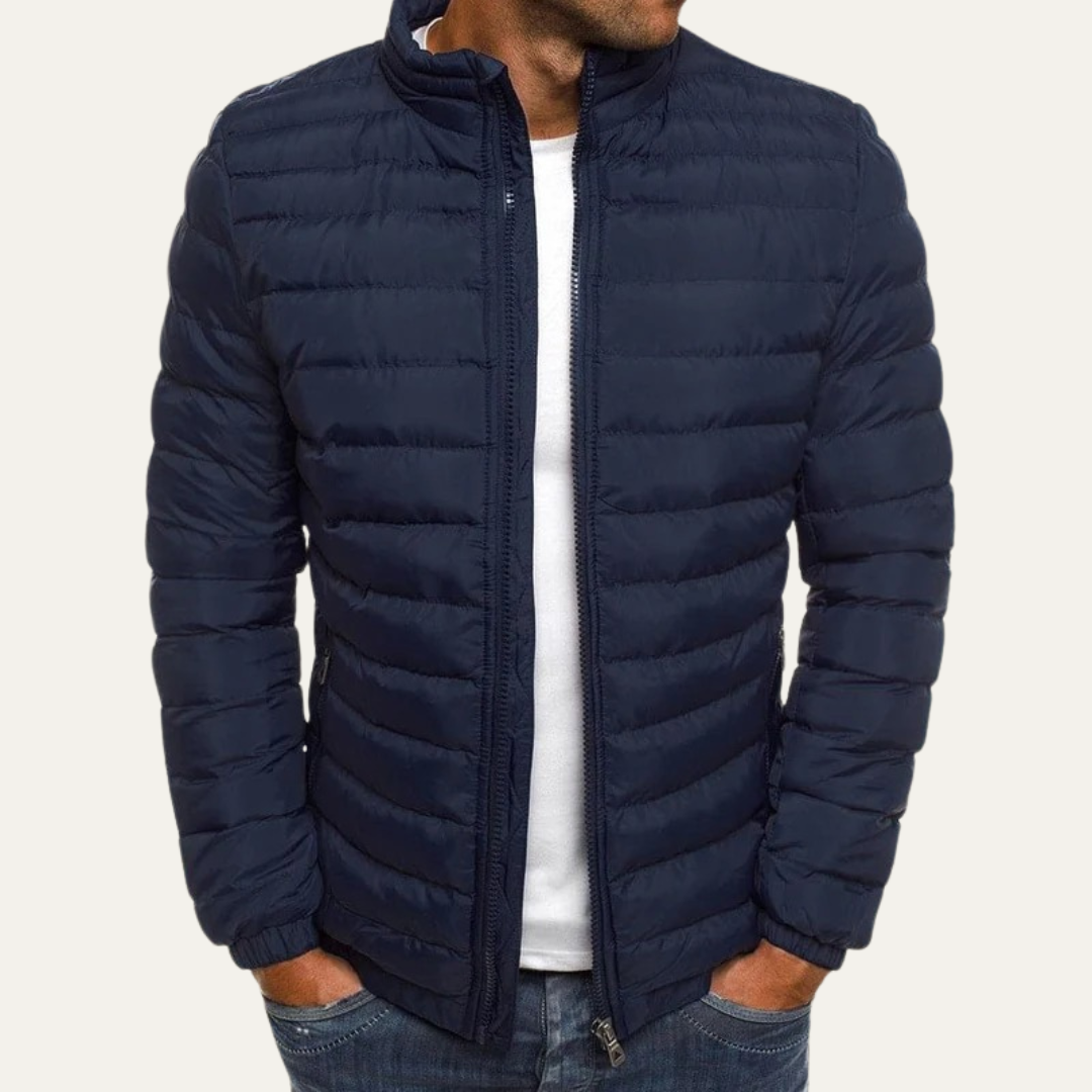 Men’s Lightweight Solid Color Quilted Puffer Jacket