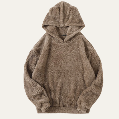 Men’s Sherpa Fleece Hoodie With Soft Pullover Design