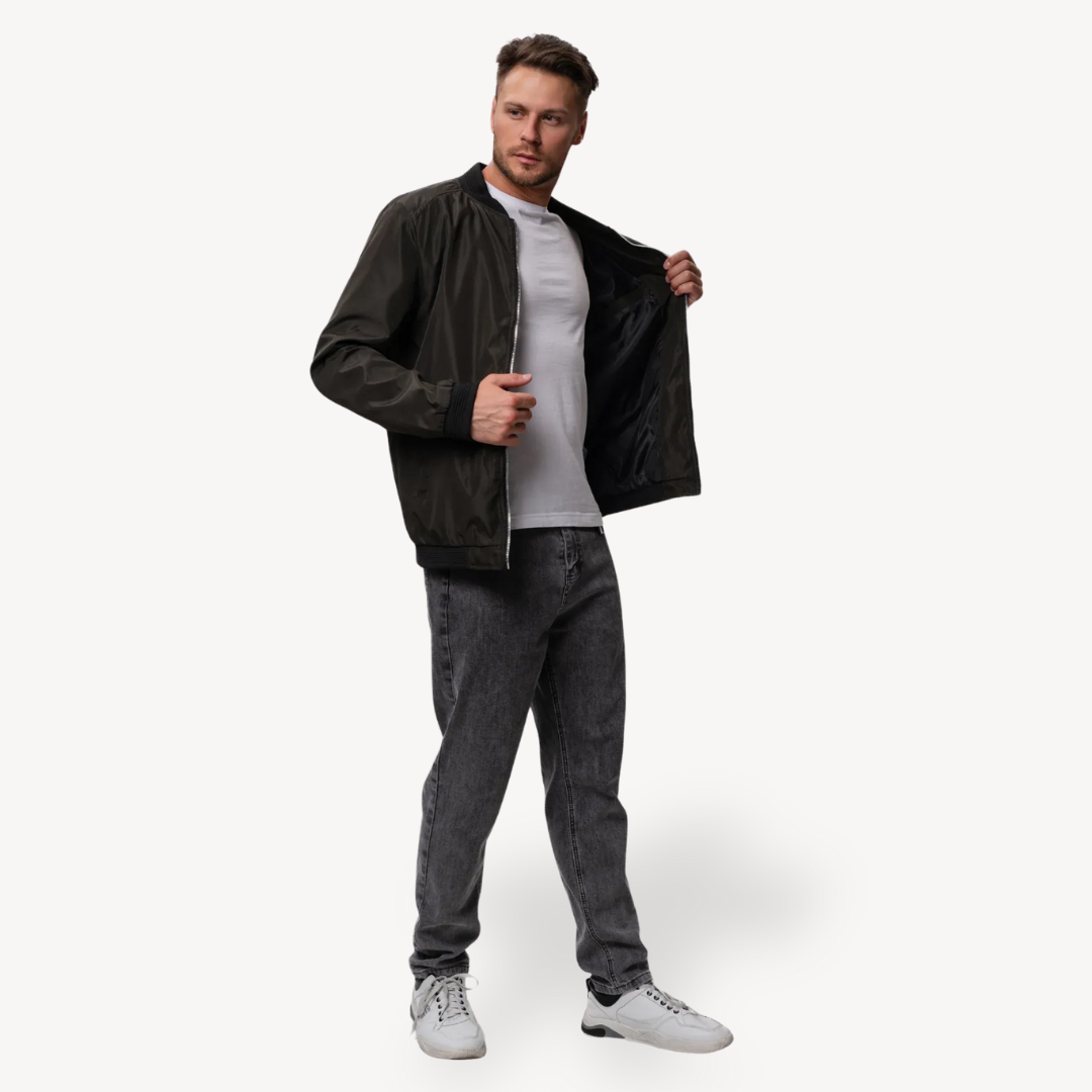 Men's Lightweight Polyester Bomber Jacket