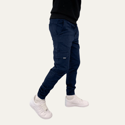 Men’s Tapered Cargo Jogger Pants with Flap Thigh Pockets
