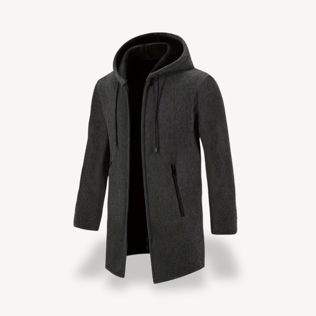 Fleece Hooded Cardigan Jacket Men