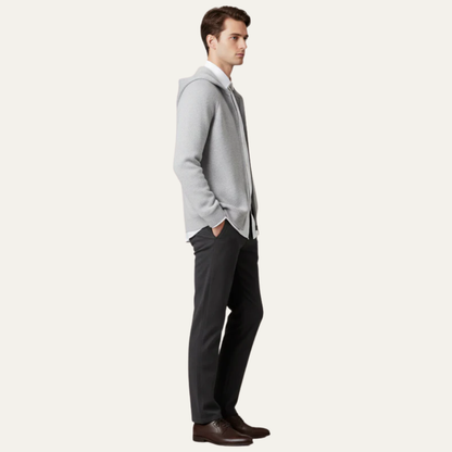 Men’s Full Zip Hooded Knit Cardigan