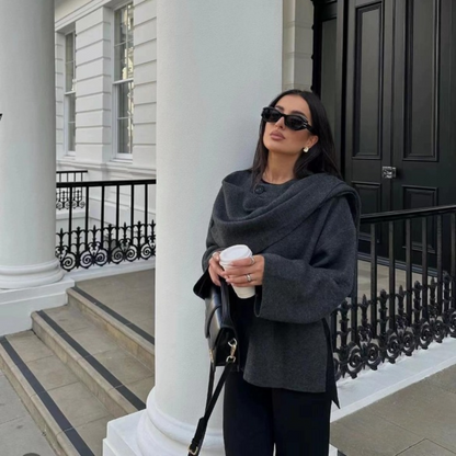 Elegant, soft women's cape jacket