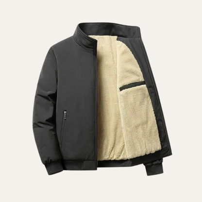 Men’s Warm Faux Fur Lined Flight Jacket