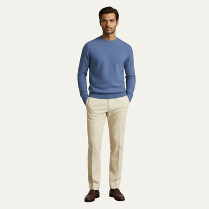 Men’s Fine Knit Classic Crew Neck Sweater