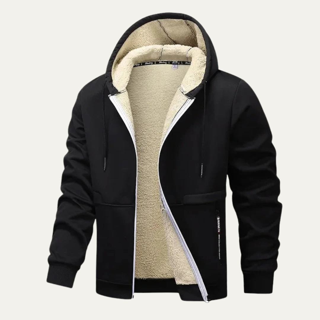 Men’s Sherpa Lined Heavy Zip Hoodie
