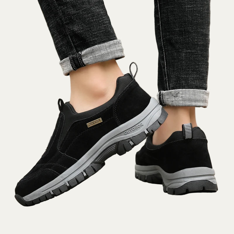 Men’s Rugged Slip On Suede Outdoor Hiking Shoes