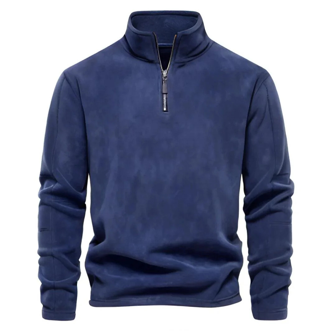 Men’s Quilted Funnel Neck Pullover