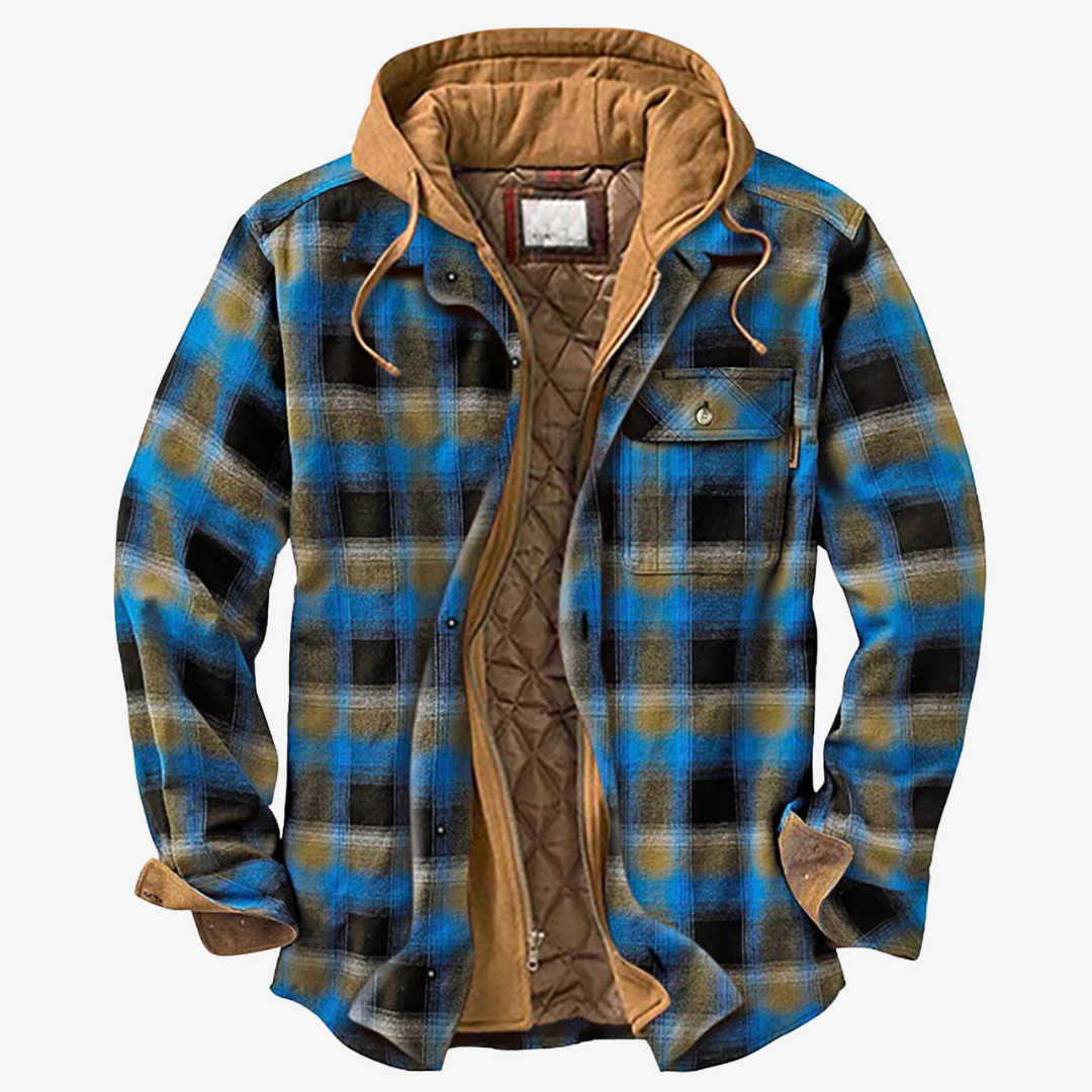 Men’s Heavy Plaid Hooded Flannel Shacket