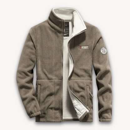 Men's Fleece Jacket, Warm Winter Outdoor Coat - Full-Zip