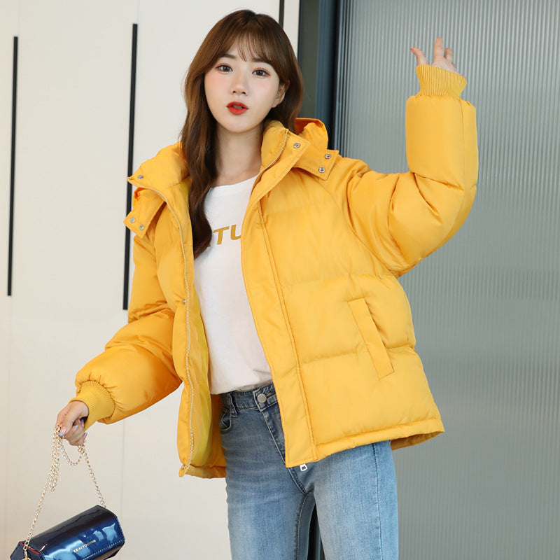 Warm Puffer Coat for Women with Hood - BritishElegance