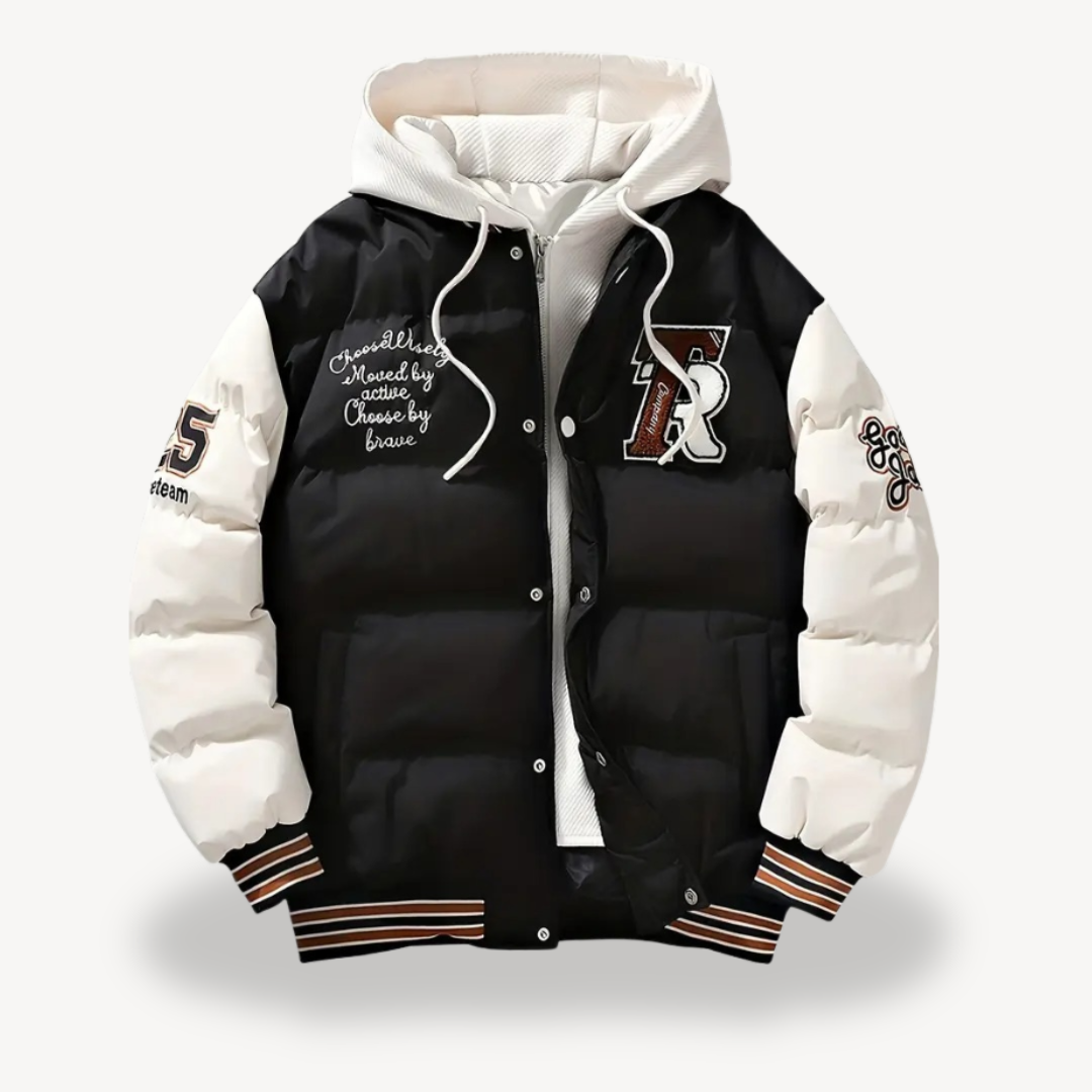 Polyester Hooded Winter Parka for Men