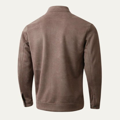 Men’s Minimalist Stand Collar Track Bomber Jacket