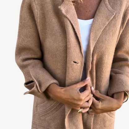 Women's Wool Blend Longline Button Front Coat