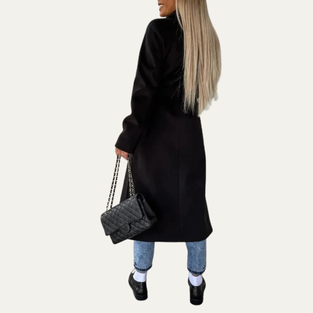 Women’s Tailored Overcoat with Notched Lapels