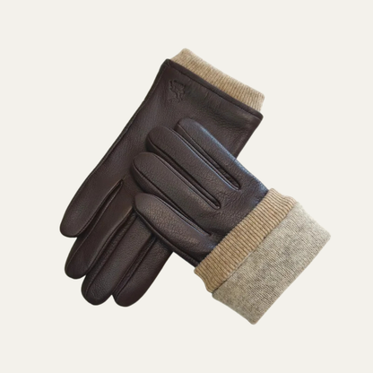 The Palermo Men's Leather Warm Wool Lined Winter Driving Gloves