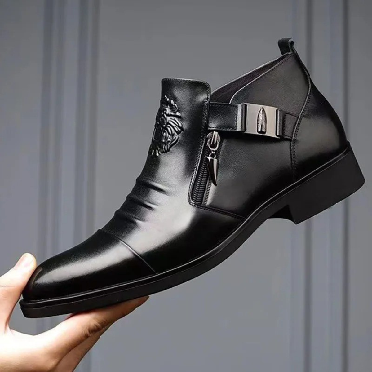 The Barbaresco Men’s Pointed Toe Leather Ankle Boots