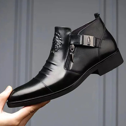 The Barbaresco Men’s Pointed Toe Leather Ankle Boots
