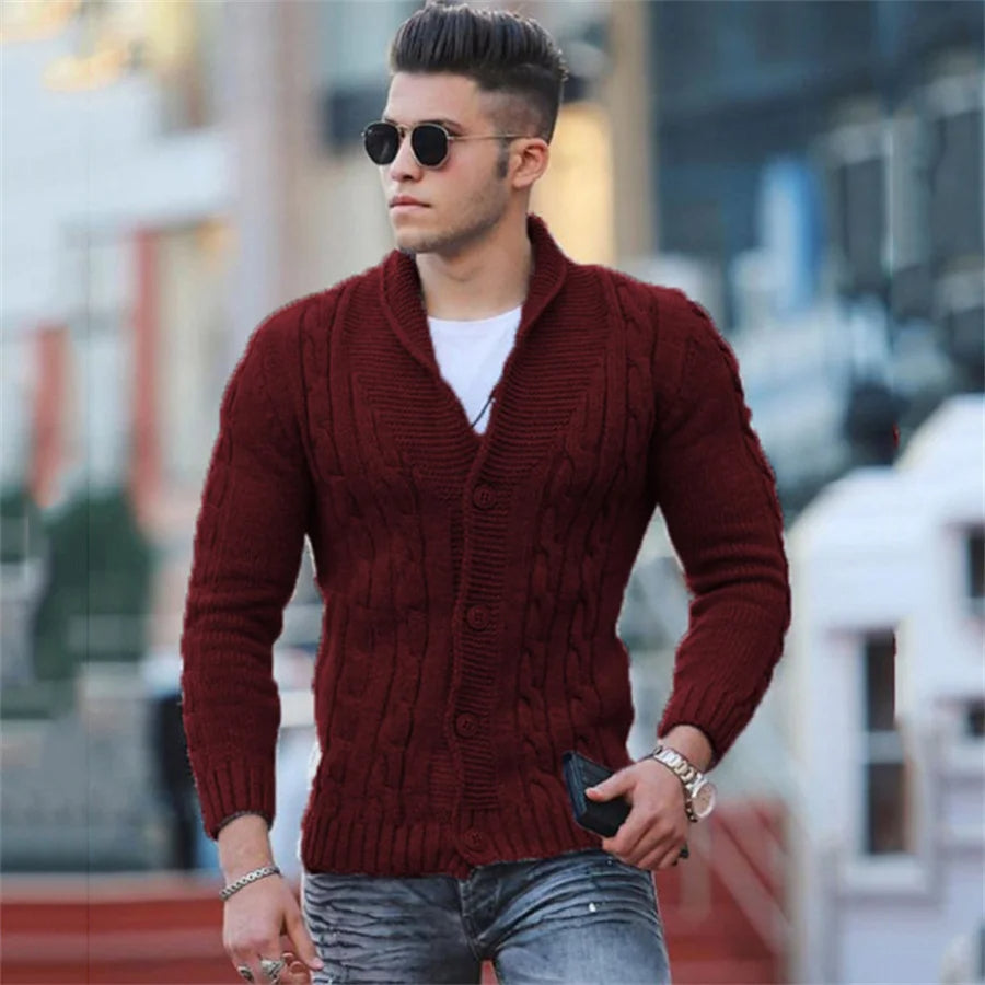 Men's Cozy Relaxed Fit Winter Sweater Cardigan