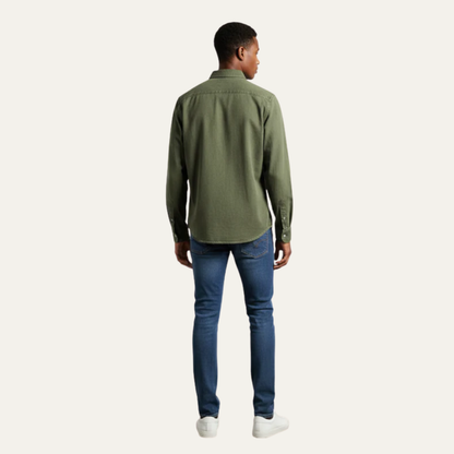 Men’s Casual Button Up Shirt and Denim Outfit Set