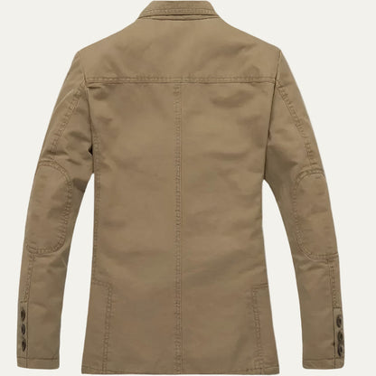 Men’s Casual Cotton Blazer with Notch Lapel