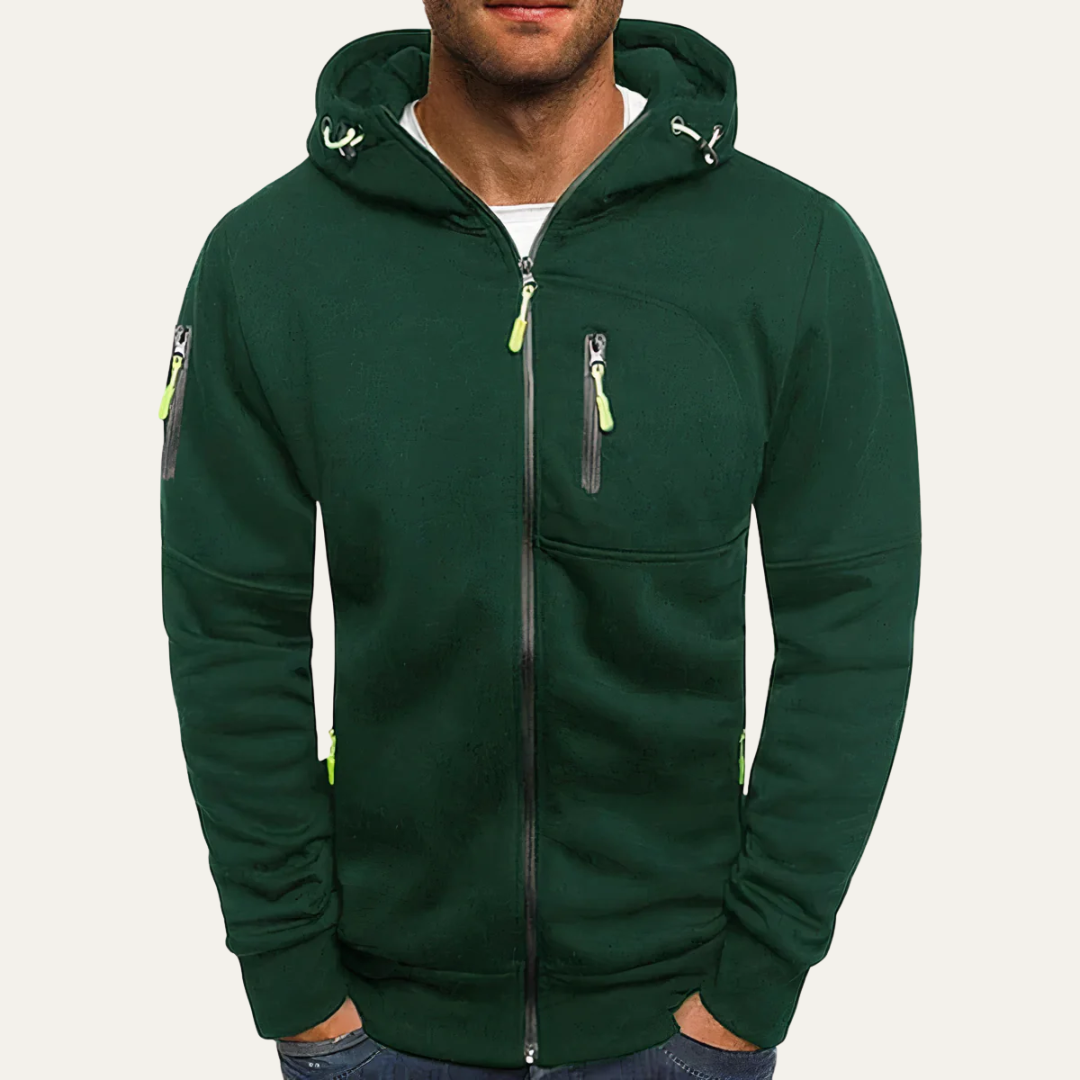 Men’s Full Zip Functional Hooded Sweatshirt