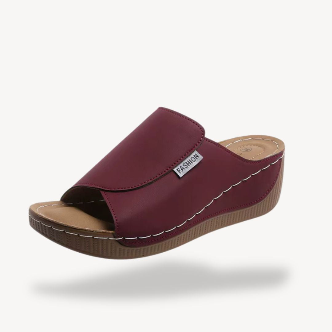 Leather Orthopedic Wedge Sandals Women