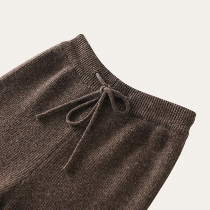 Women's Cashmere Pants – Wide Knit Trousers