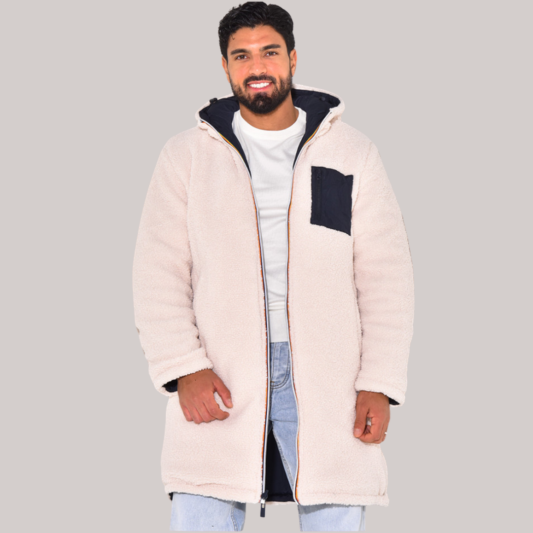 Warm Mens Fleece Hooded Jacket - BritishElegance