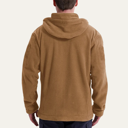 Men’s Color Block Tactical Quarter Zip Fleece Jacket