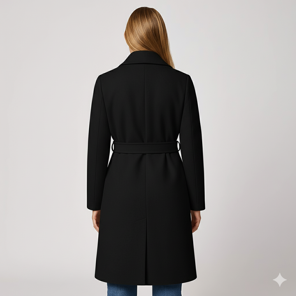 Coleen | Winter Coat - Double-Breasted Classic Outerwear with Waist Belt for Women