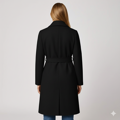 Coleen | Winter Coat - Double-Breasted Classic Outerwear with Waist Belt for Women