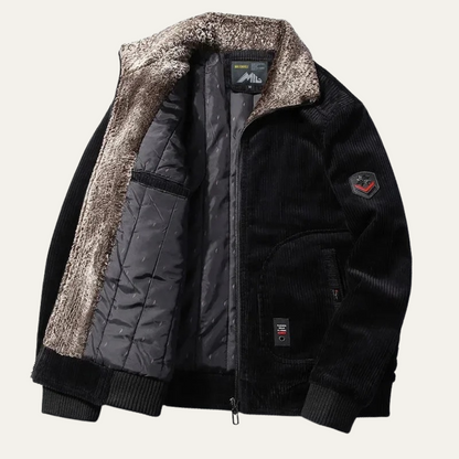 The Denbigh Men's Winter Warm Fur Lined Corduroy Jacket
