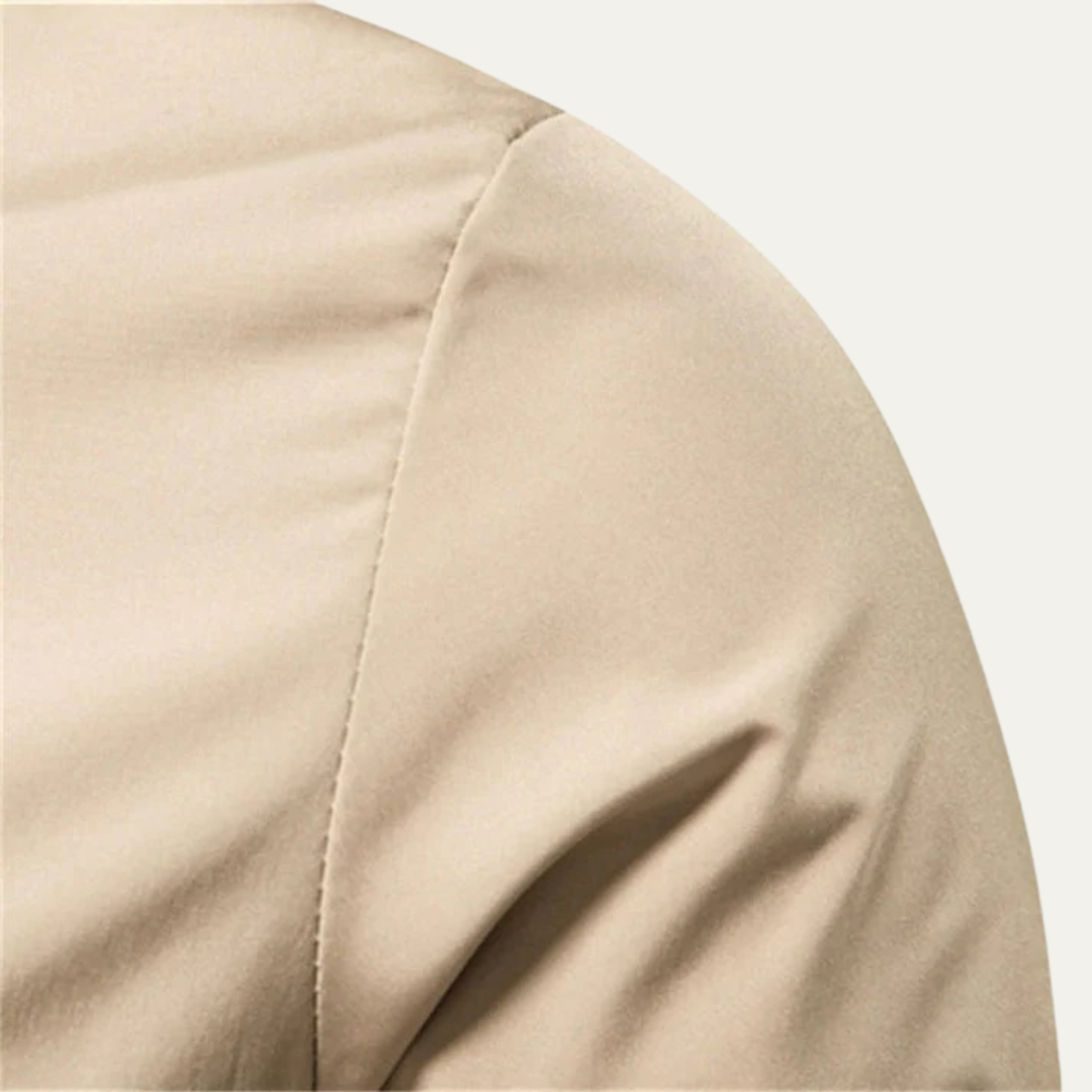 Men’s Striped Ribbed Collar Bomber Jacket